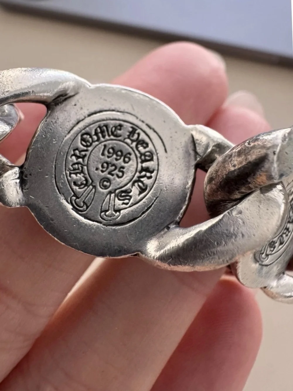 Chrome Hearts Silver Fleur de Lis Link Bracelet